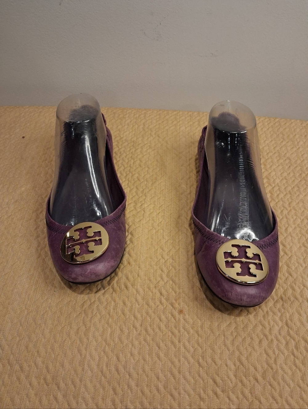 Tory Burch Size 7.5 Reva Purple Ballet Flats. Has Wear